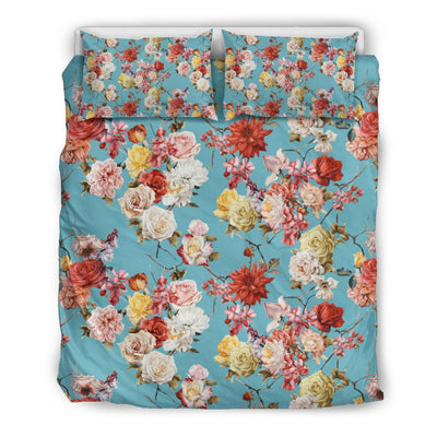 Summer Floral Pattern Print Design SF05 Duvet Cover Bedding Set-JORJUNE.COM