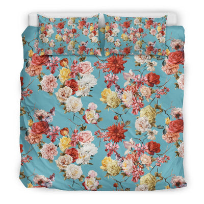 Summer Floral Pattern Print Design SF05 Duvet Cover Bedding Set-JORJUNE.COM