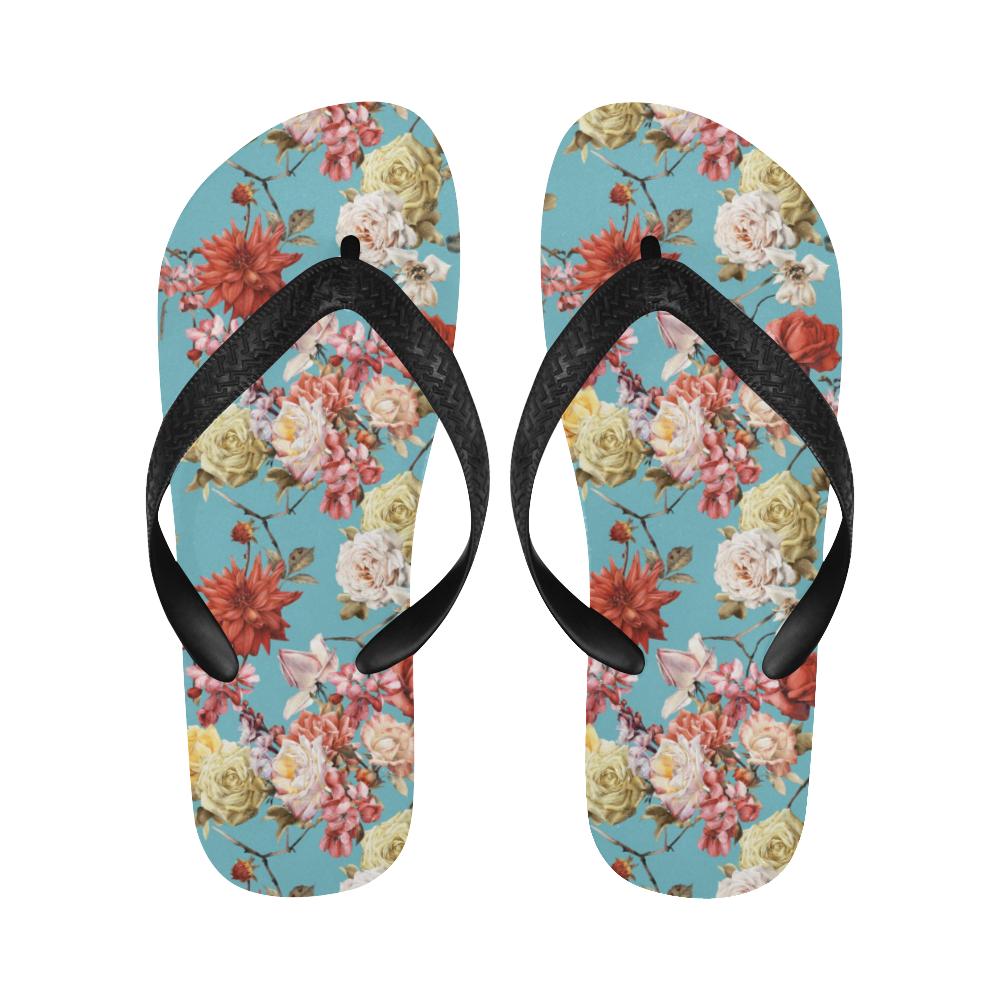 Summer Floral Pattern Print Design SF05 Flip Flops-JorJune