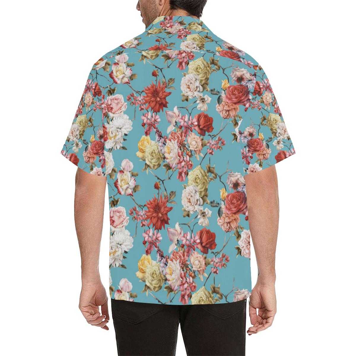 Summer Floral Pattern Print Design SF05 Men Hawaiian Shirt-JorJune