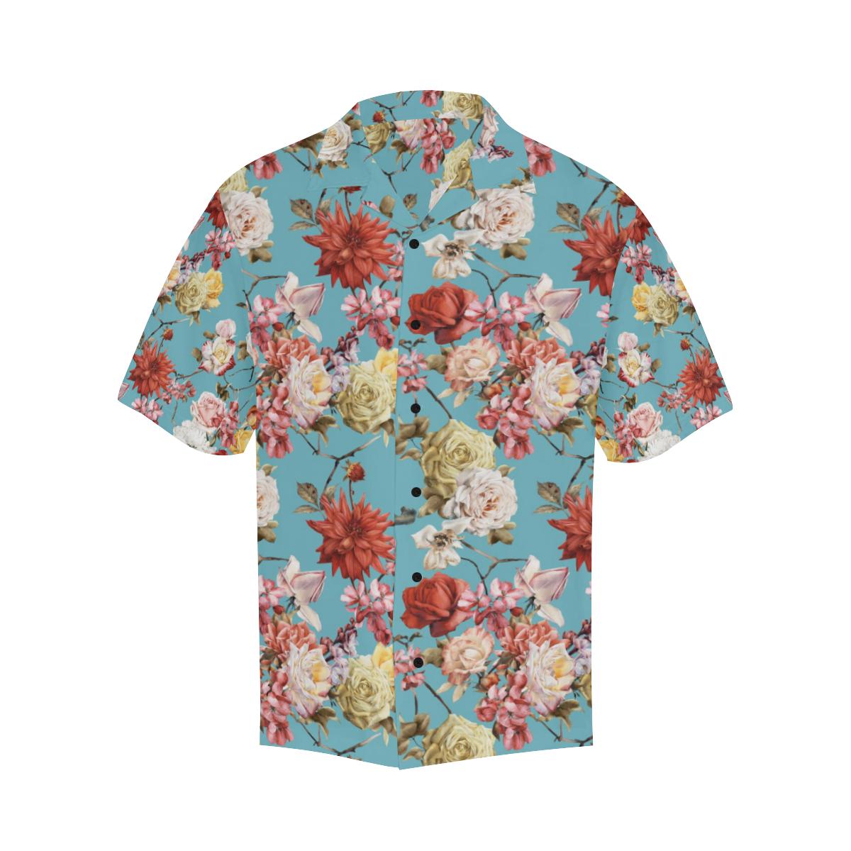 Summer Floral Pattern Print Design SF05 Men Hawaiian Shirt-JorJune