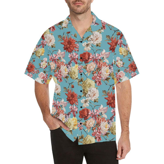 Summer Floral Pattern Print Design SF05 Men Hawaiian Shirt-JorJune