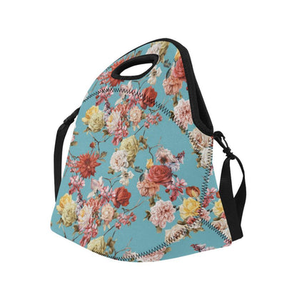 Summer Floral Pattern Print Design SF05 Neoprene Lunch Bag-JorJune