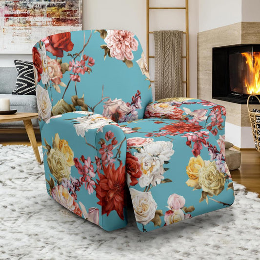 Summer Floral Pattern Print Design SF05 Recliner Slipcover-JORJUNE.COM