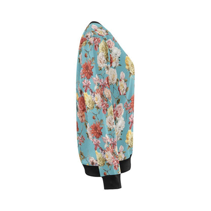 Summer Floral Pattern Print Design SF05 Women Long Sleeve Sweatshirt-JorJune