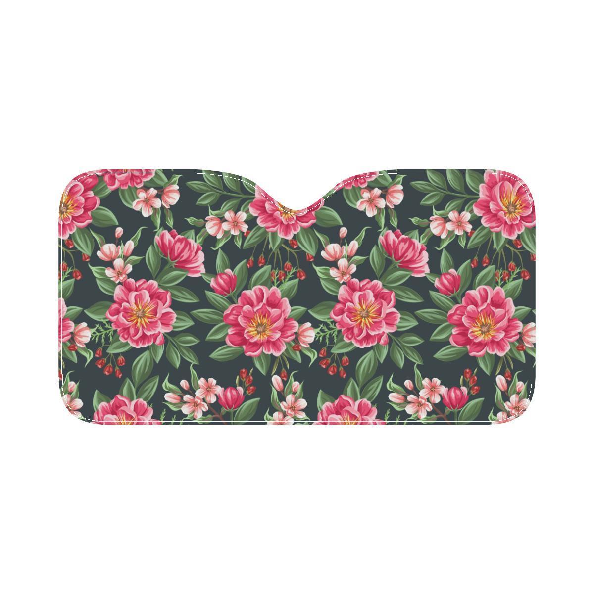 Summer Floral Pattern Print Design SF06 Car Sun Shade-JorJune