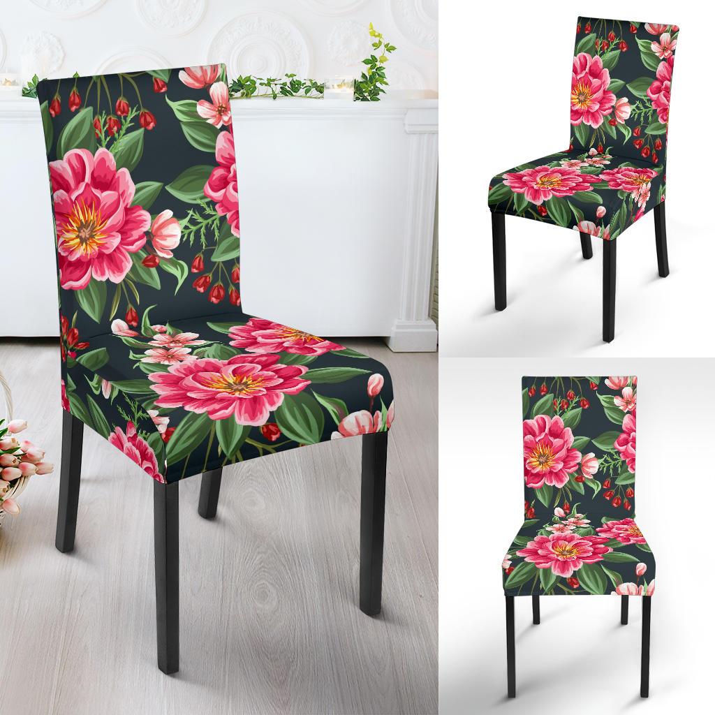 Summer Floral Pattern Print Design SF06 Dining Chair Slipcover-JORJUNE.COM