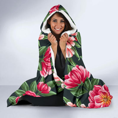 Summer Floral Pattern Print Design SF06 Hooded Blanket-JORJUNE.COM