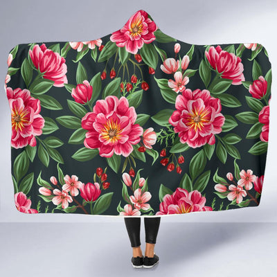 Summer Floral Pattern Print Design SF06 Hooded Blanket-JORJUNE.COM