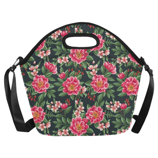 Summer Floral Pattern Print Design SF06 Neoprene Lunch Bag-JorJune
