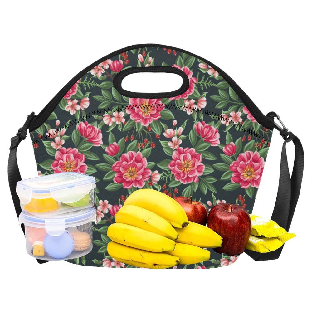 Summer Floral Pattern Print Design SF06 Neoprene Lunch Bag-JorJune