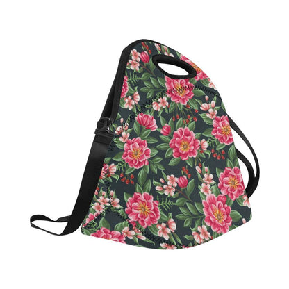 Summer Floral Pattern Print Design SF06 Neoprene Lunch Bag-JorJune