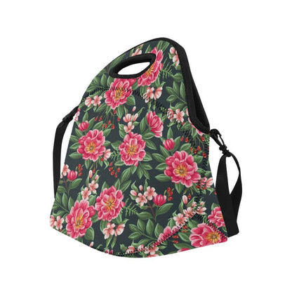 Summer Floral Pattern Print Design SF06 Neoprene Lunch Bag-JorJune