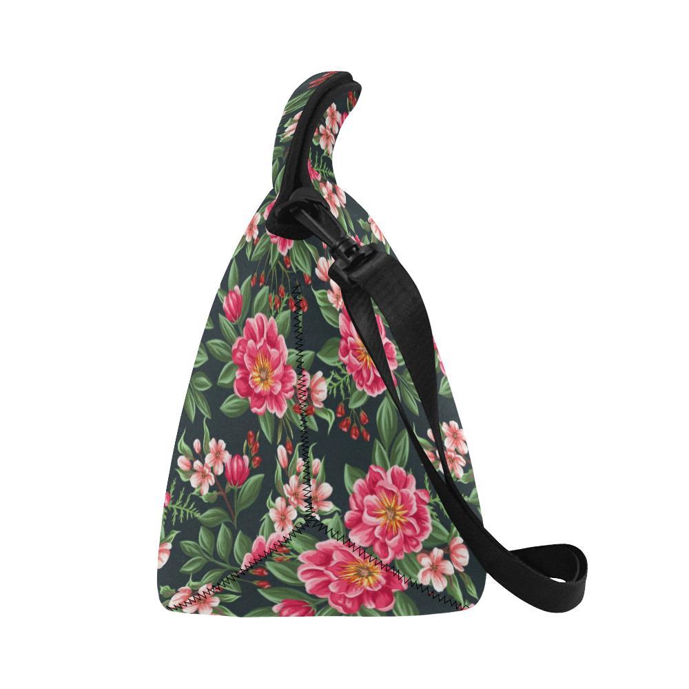 Summer Floral Pattern Print Design SF06 Neoprene Lunch Bag-JorJune