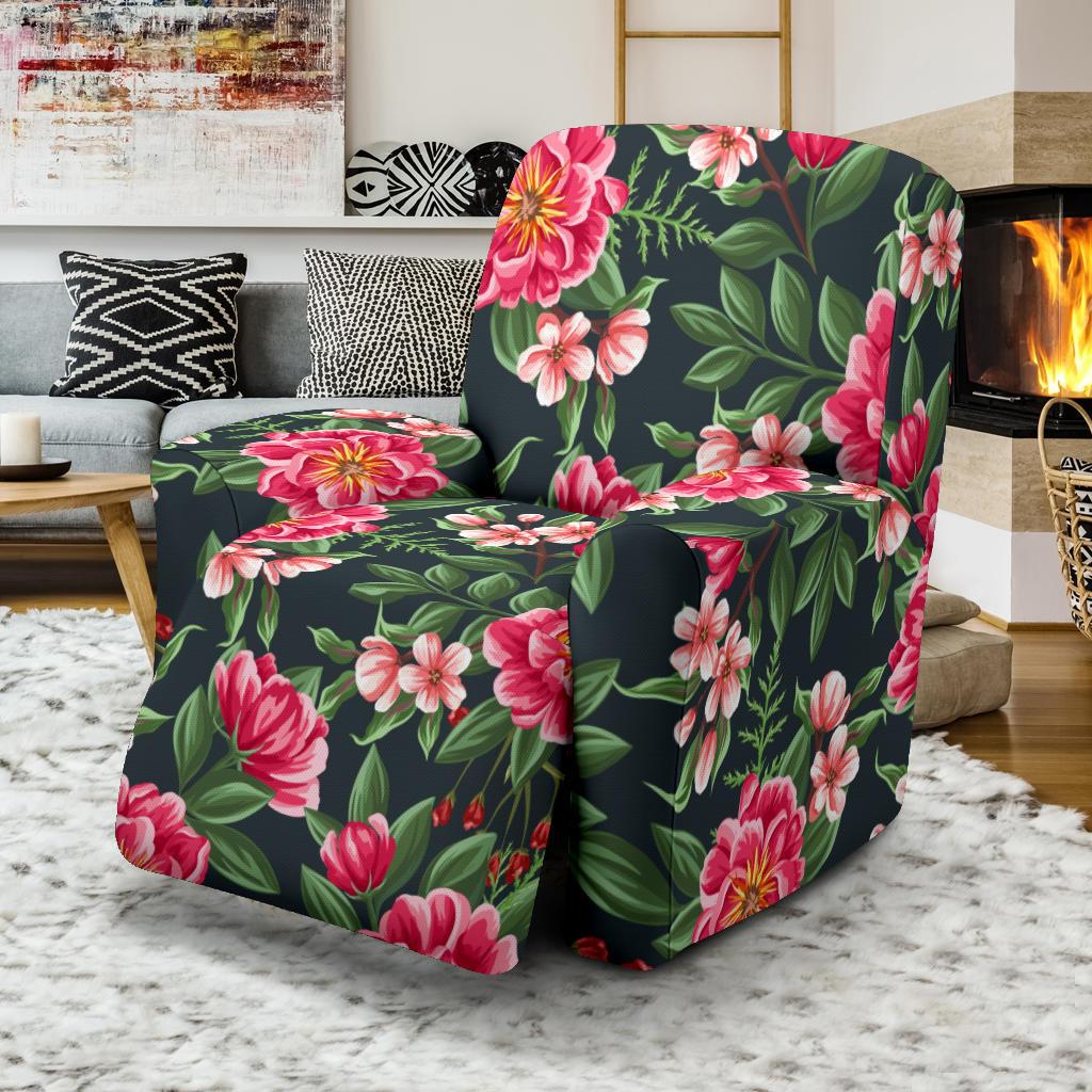 Summer Floral Pattern Print Design SF06 Recliner Slipcover-JORJUNE.COM