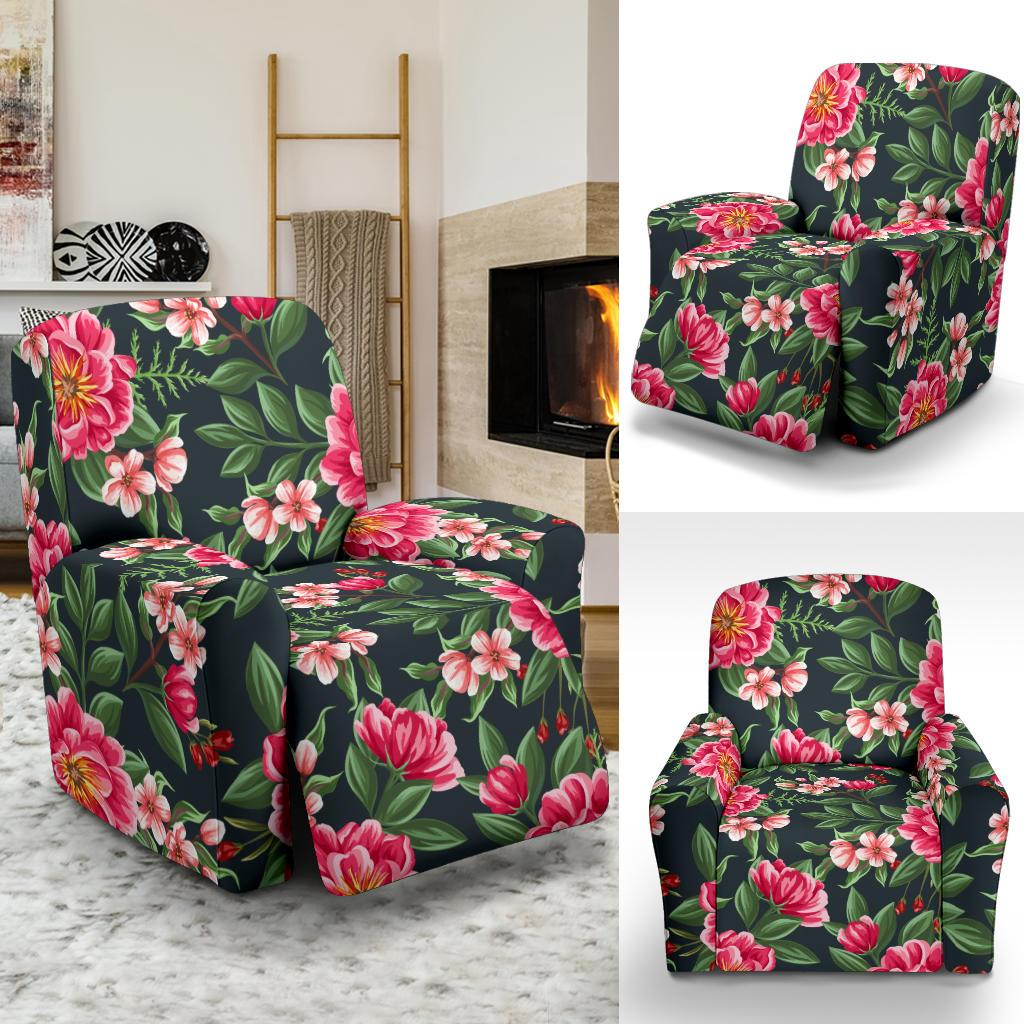 Summer Floral Pattern Print Design SF06 Recliner Slipcover-JORJUNE.COM