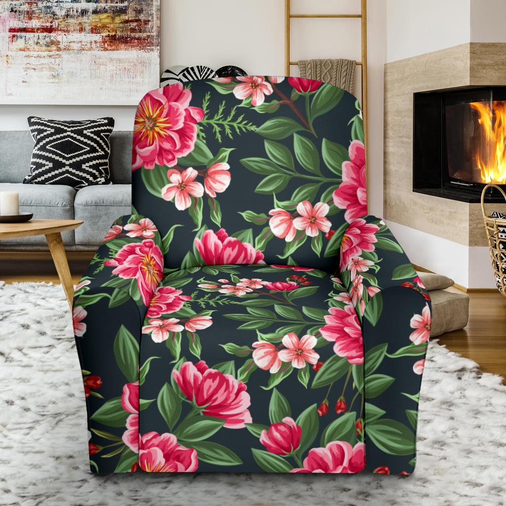 Summer Floral Pattern Print Design SF06 Recliner Slipcover-JORJUNE.COM