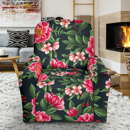 Summer Floral Pattern Print Design SF06 Recliner Slipcover-JORJUNE.COM