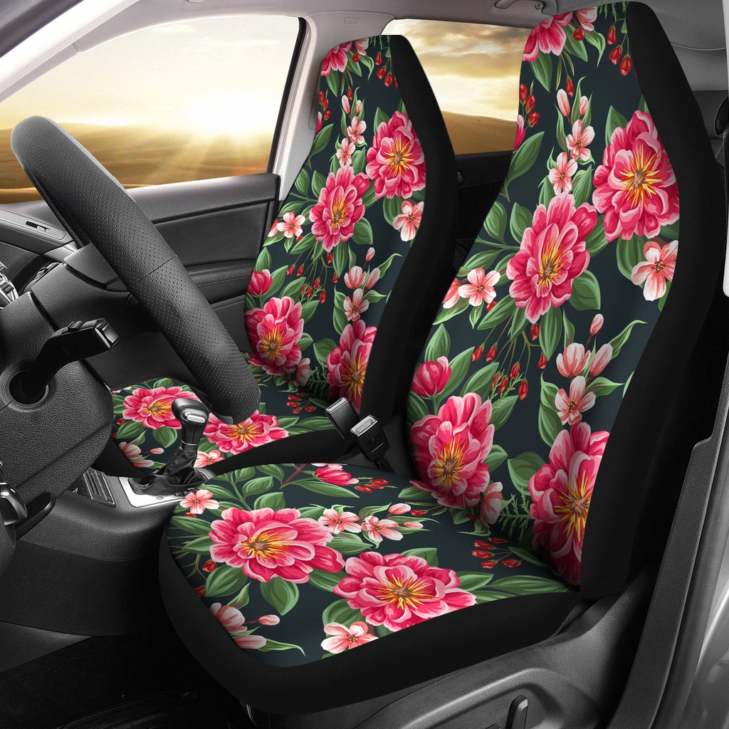 Summer Floral Pattern Print Design SF06 Universal Fit Car Seat Covers-JorJune