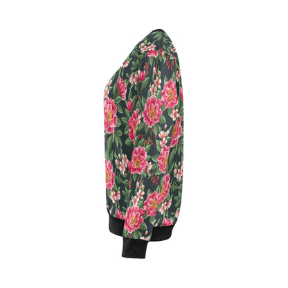 Summer Floral Pattern Print Design SF06 Women Long Sleeve Sweatshirt-JorJune