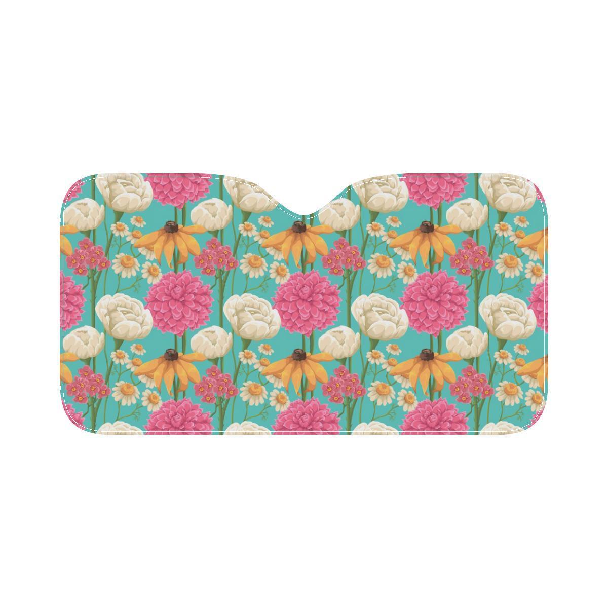 Summer Floral Pattern Print Design SF07 Car Sun Shade-JorJune