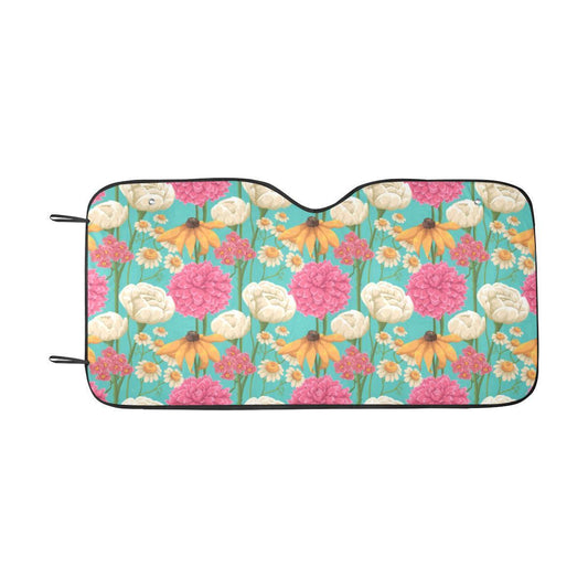 Summer Floral Pattern Print Design SF07 Car Sun Shade-JorJune