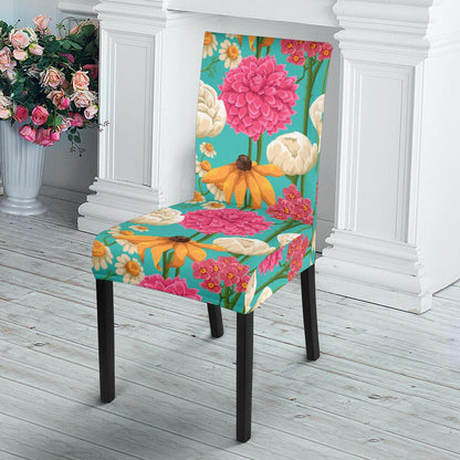Summer Floral Pattern Print Design SF07 Dining Chair Slipcover-JORJUNE.COM