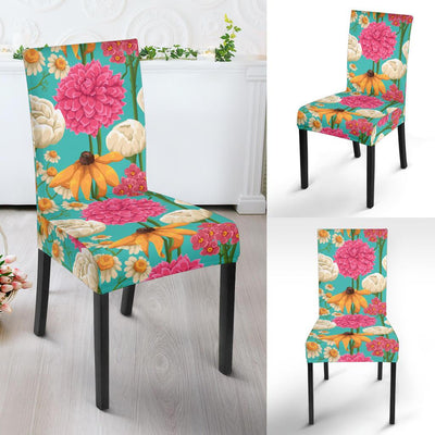 Summer Floral Pattern Print Design SF07 Dining Chair Slipcover-JORJUNE.COM