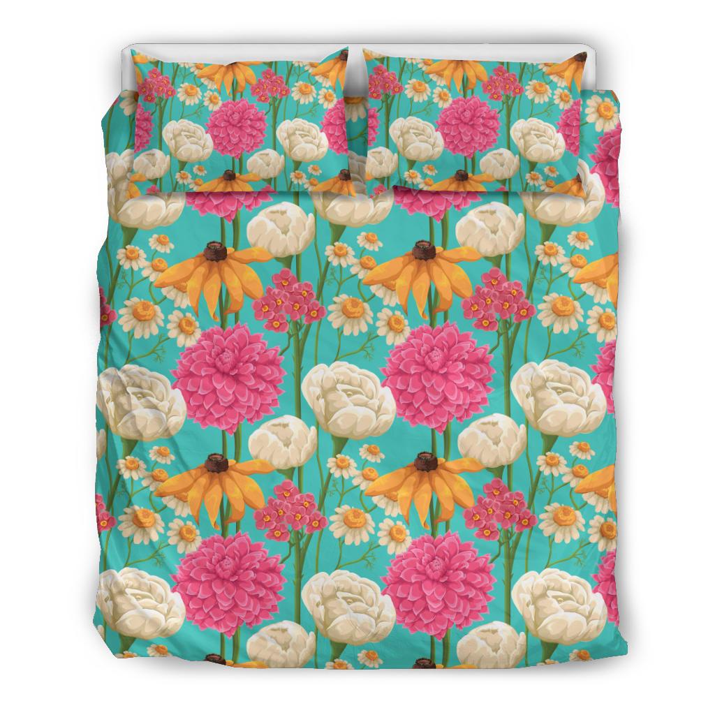 Summer Floral Pattern Print Design SF07 Duvet Cover Bedding Set-JORJUNE.COM