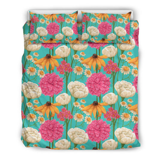Summer Floral Pattern Print Design SF07 Duvet Cover Bedding Set-JORJUNE.COM