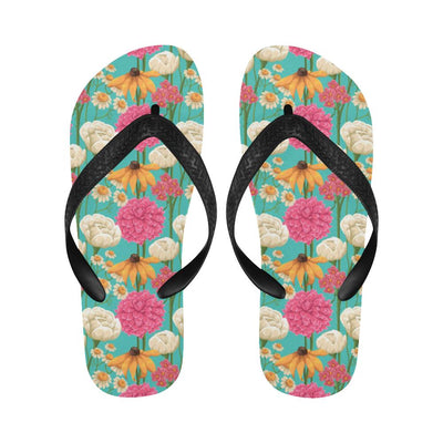 Summer Floral Pattern Print Design SF07 Flip Flops-JorJune