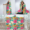 Summer Floral Pattern Print Design SF07 Hooded Blanket-JORJUNE.COM