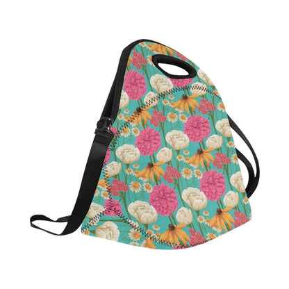 Summer Floral Pattern Print Design SF07 Neoprene Lunch Bag-JorJune