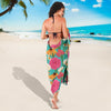 Summer Floral Pattern Print Design SF07 Sarong Pareo Wrap-JORJUNE.COM