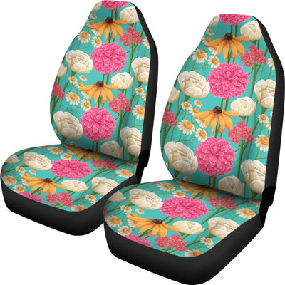 Summer Floral Pattern Print Design SF07 Universal Fit Car Seat Covers-JorJune