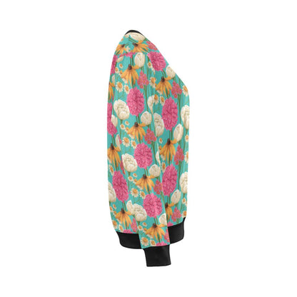Summer Floral Pattern Print Design SF07 Women Long Sleeve Sweatshirt-JorJune