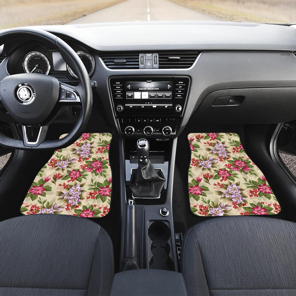 Summer Floral Pattern Print Design SF08 Car Floor Mats-JORJUNE.COM