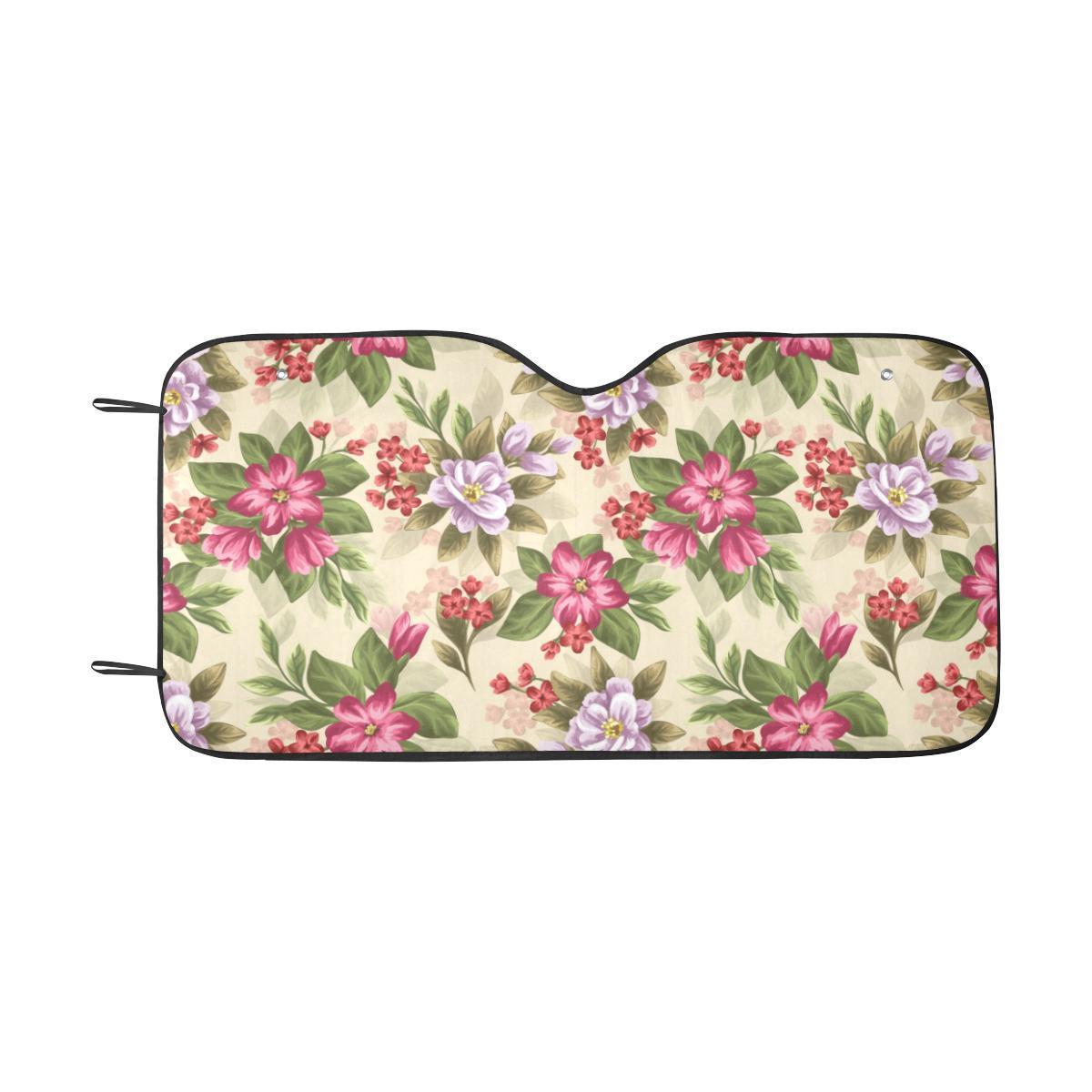 Summer Floral Pattern Print Design SF08 Car Sun Shade-JorJune