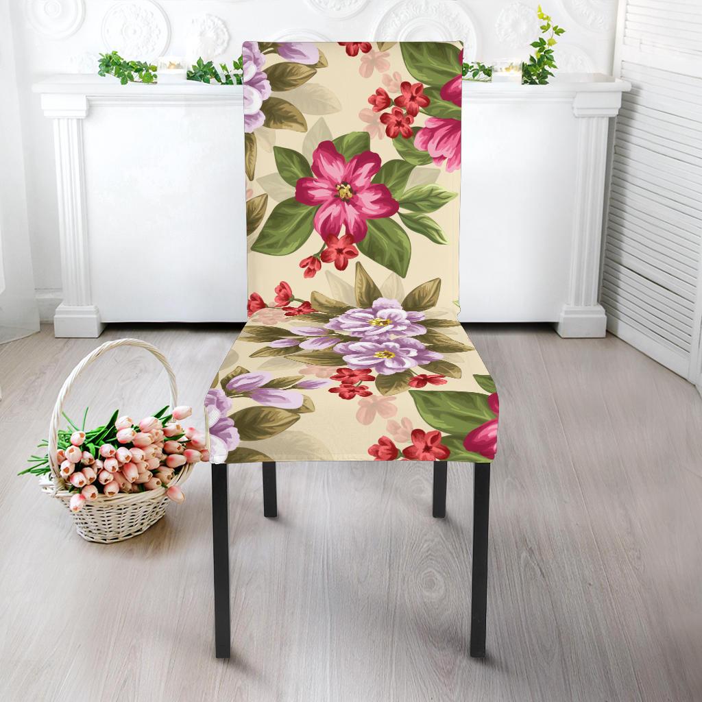 Summer Floral Pattern Print Design SF08 Dining Chair Slipcover-JORJUNE.COM