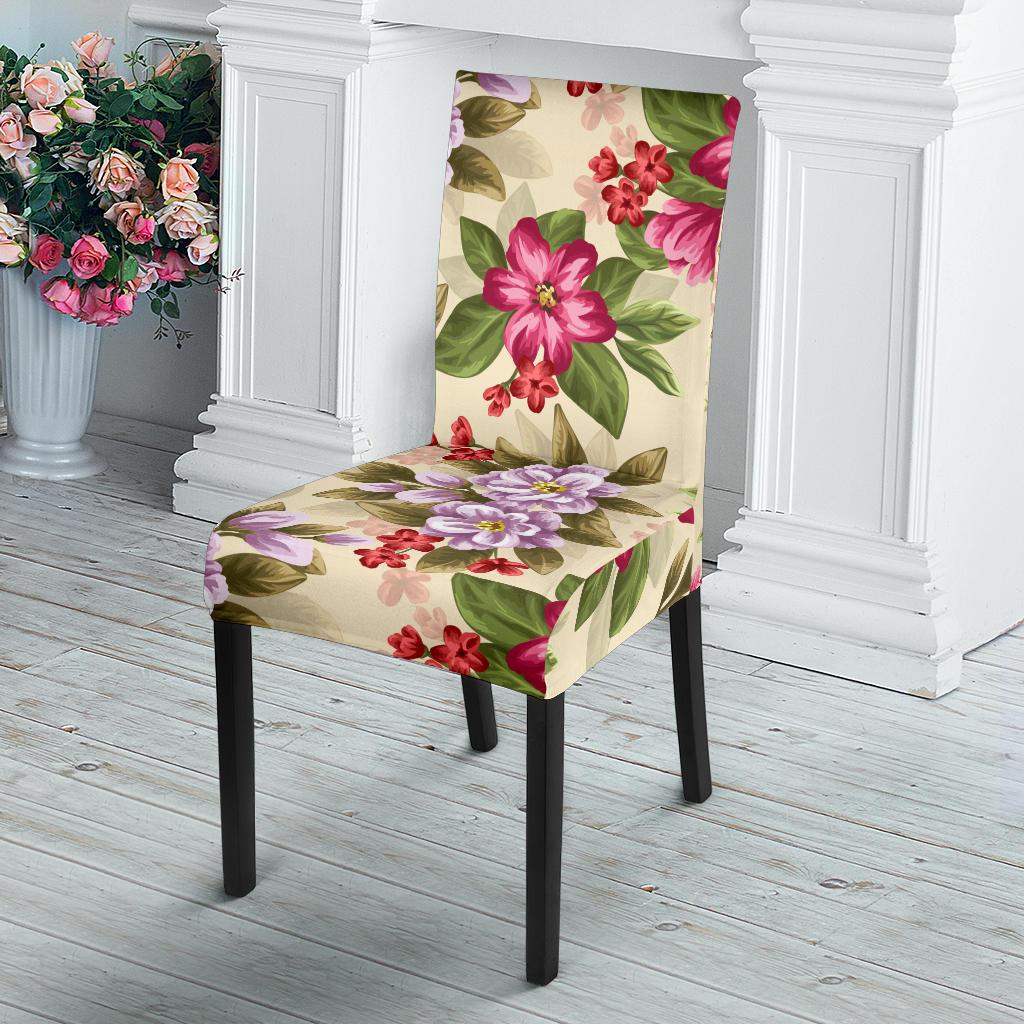 Summer Floral Pattern Print Design SF08 Dining Chair Slipcover-JORJUNE.COM
