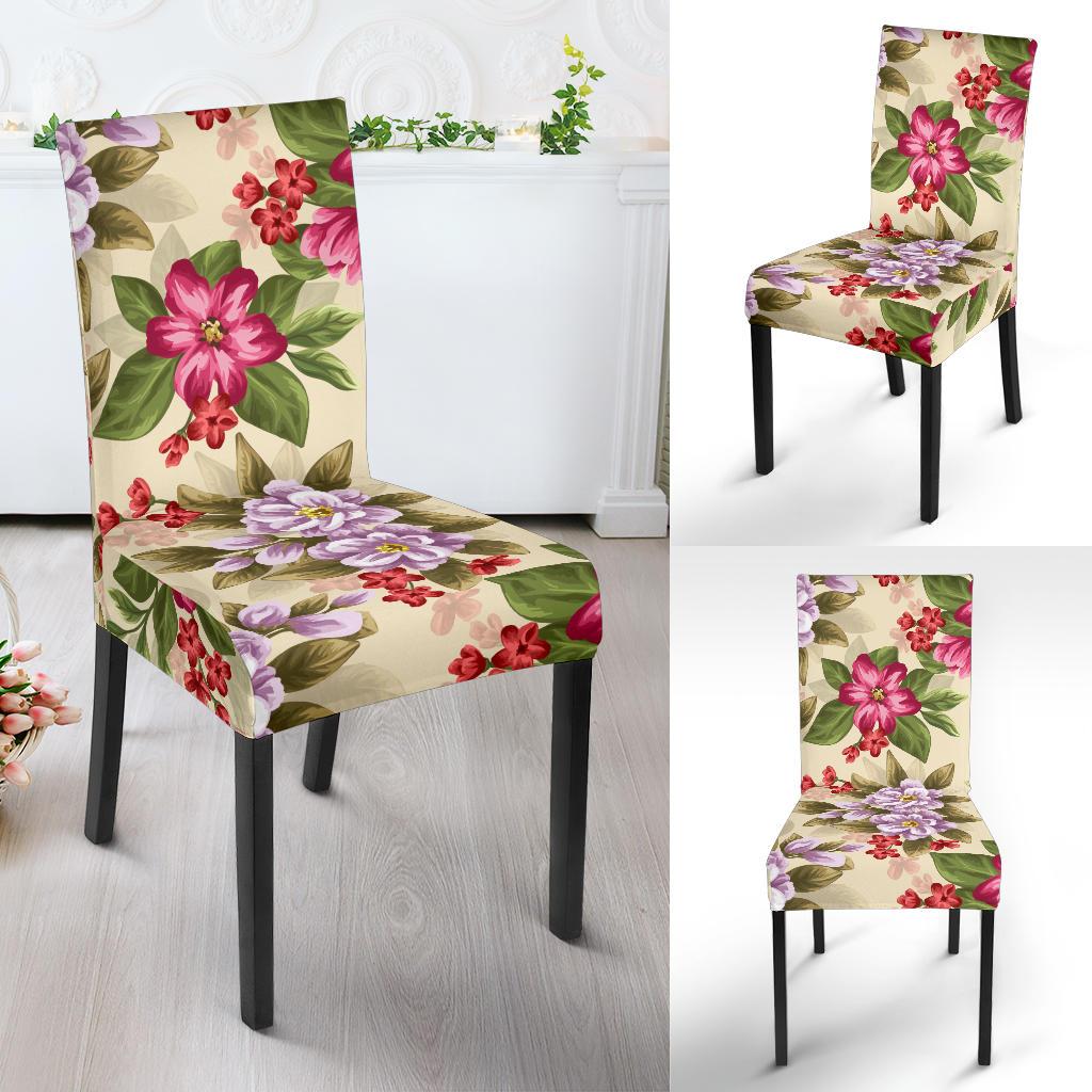 Summer Floral Pattern Print Design SF08 Dining Chair Slipcover-JORJUNE.COM