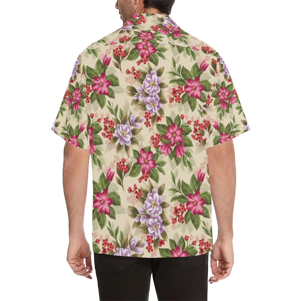 Summer Floral Pattern Print Design SF08 Men Hawaiian Shirt-JorJune