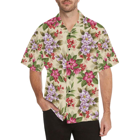 Summer Floral Pattern Print Design SF08 Men Hawaiian Shirt-JorJune