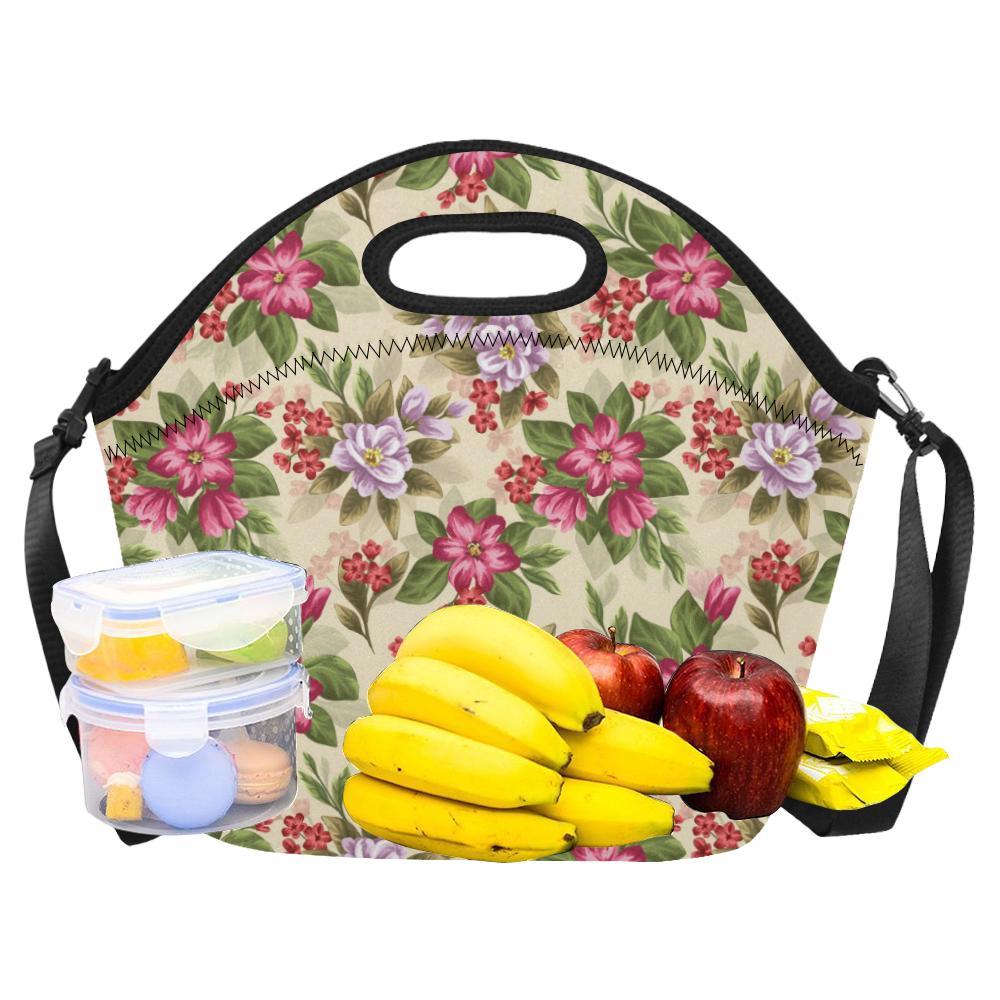 Summer Floral Pattern Print Design SF08 Neoprene Lunch Bag-JorJune