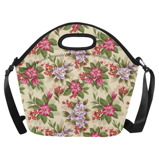 Summer Floral Pattern Print Design SF08 Neoprene Lunch Bag-JorJune