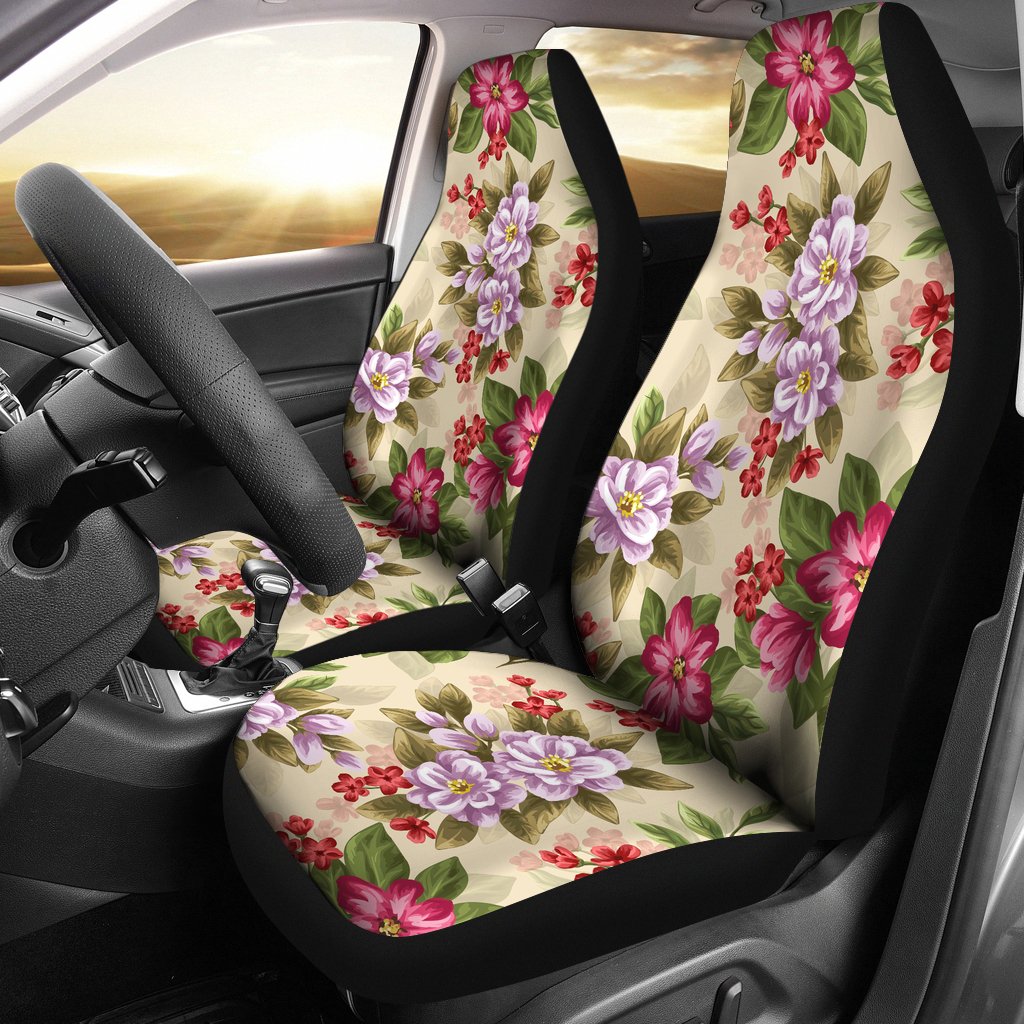 Summer Floral Pattern Print Design SF08 Universal Fit Car Seat Covers-JorJune