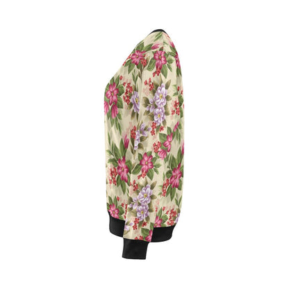 Summer Floral Pattern Print Design SF08 Women Long Sleeve Sweatshirt-JorJune