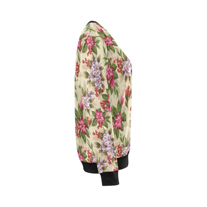 Summer Floral Pattern Print Design SF08 Women Long Sleeve Sweatshirt-JorJune