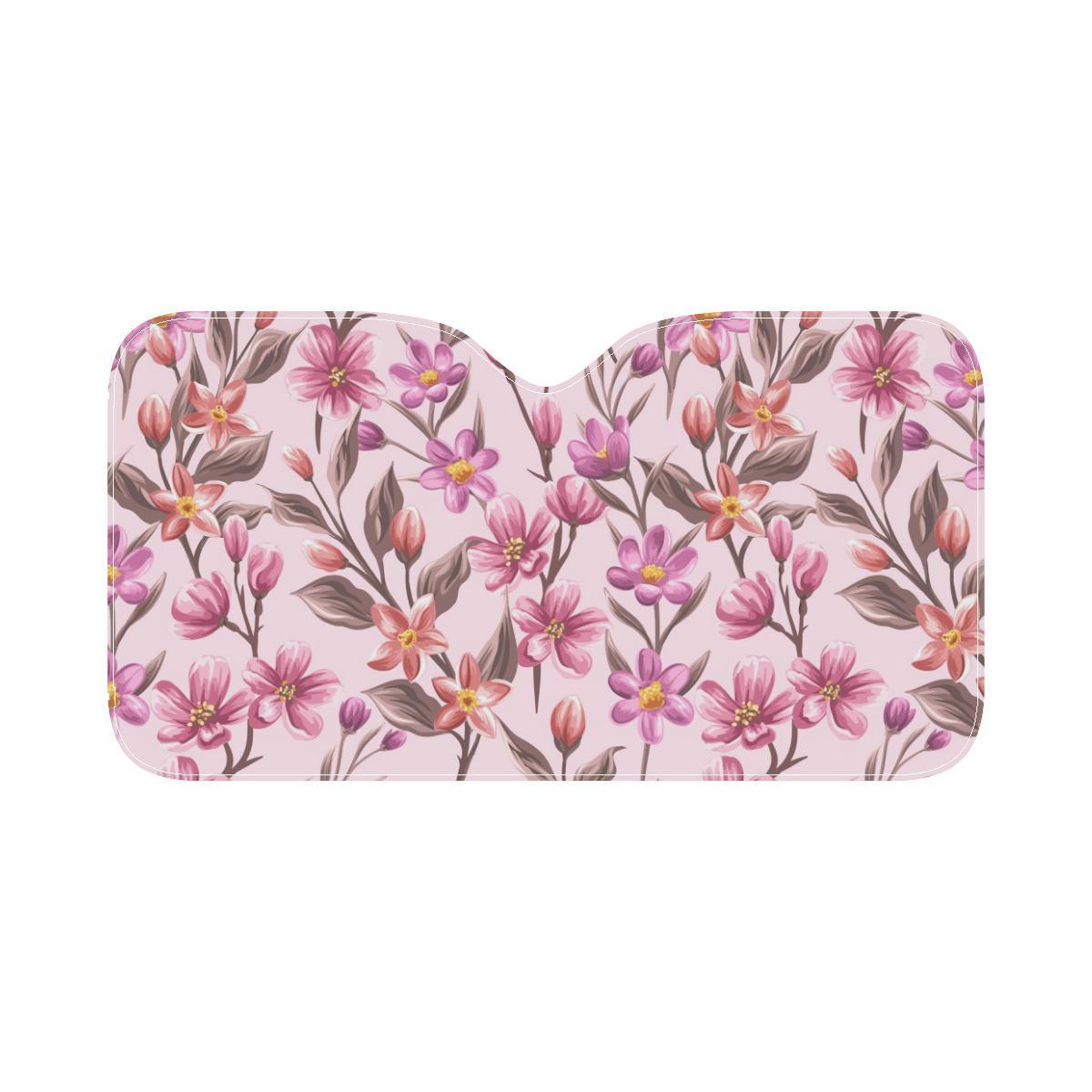 Summer Floral Pattern Print Design SF09 Car Sun Shade-JorJune