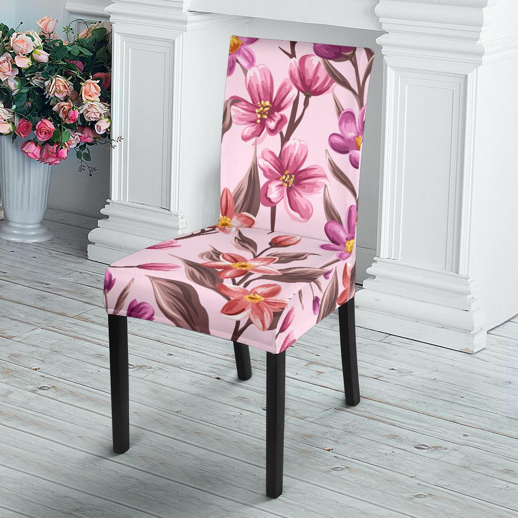 Summer Floral Pattern Print Design SF09 Dining Chair Slipcover-JORJUNE.COM